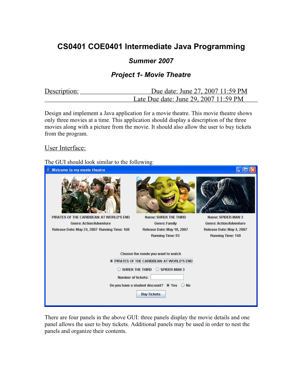 CS0401 COE0401 Intermediate Java Programming