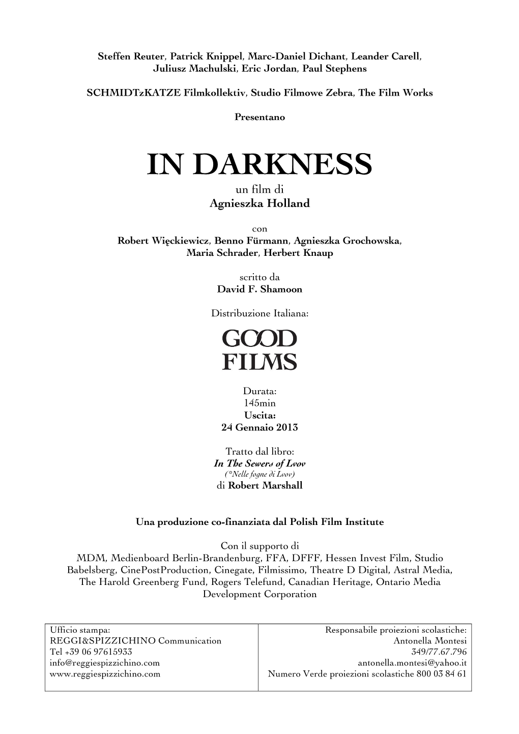 IN DARKNESS Un Film Di Agnieszka Holland