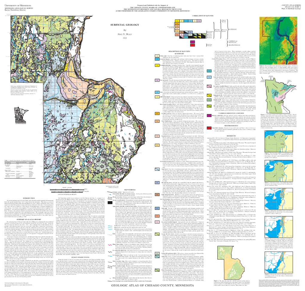 GEOLOGIC ATLAS of CHISAGO COUNTY, MINNESOTA Engineering-Scale Decisions Without Site-Specific Verification