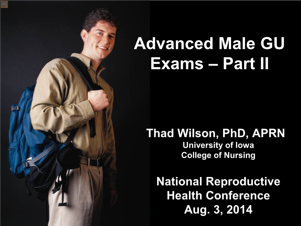 Advanced Male GU Exams – Part II