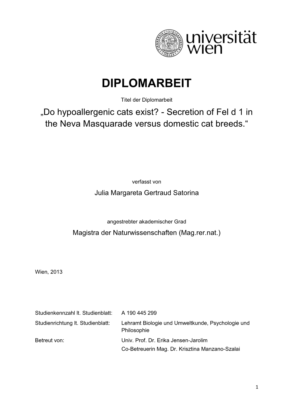 Diplomarbeit