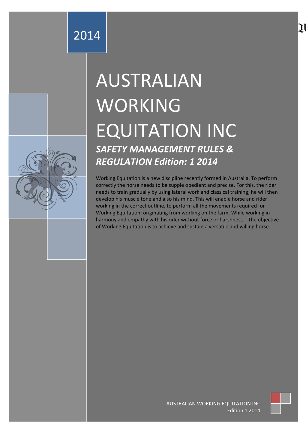 Australian Working Equitation Inc 2014