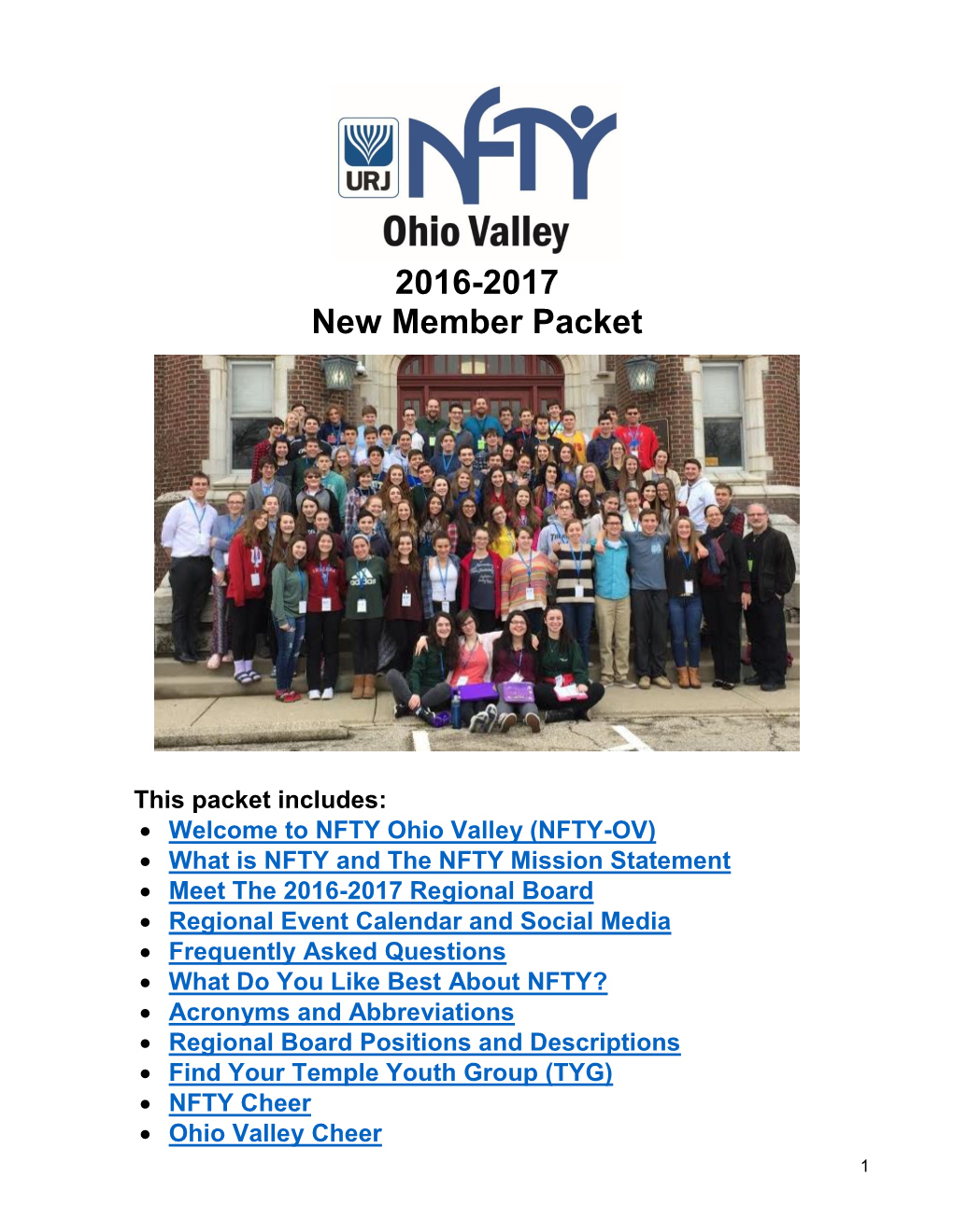 2016-2017 New Member Packet