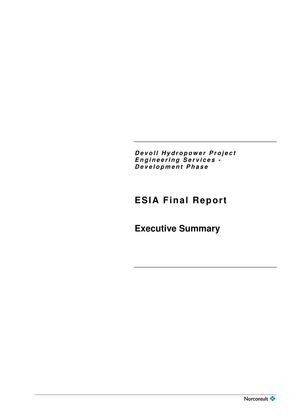 ESIA Final Report Executive Summary Page ES-2