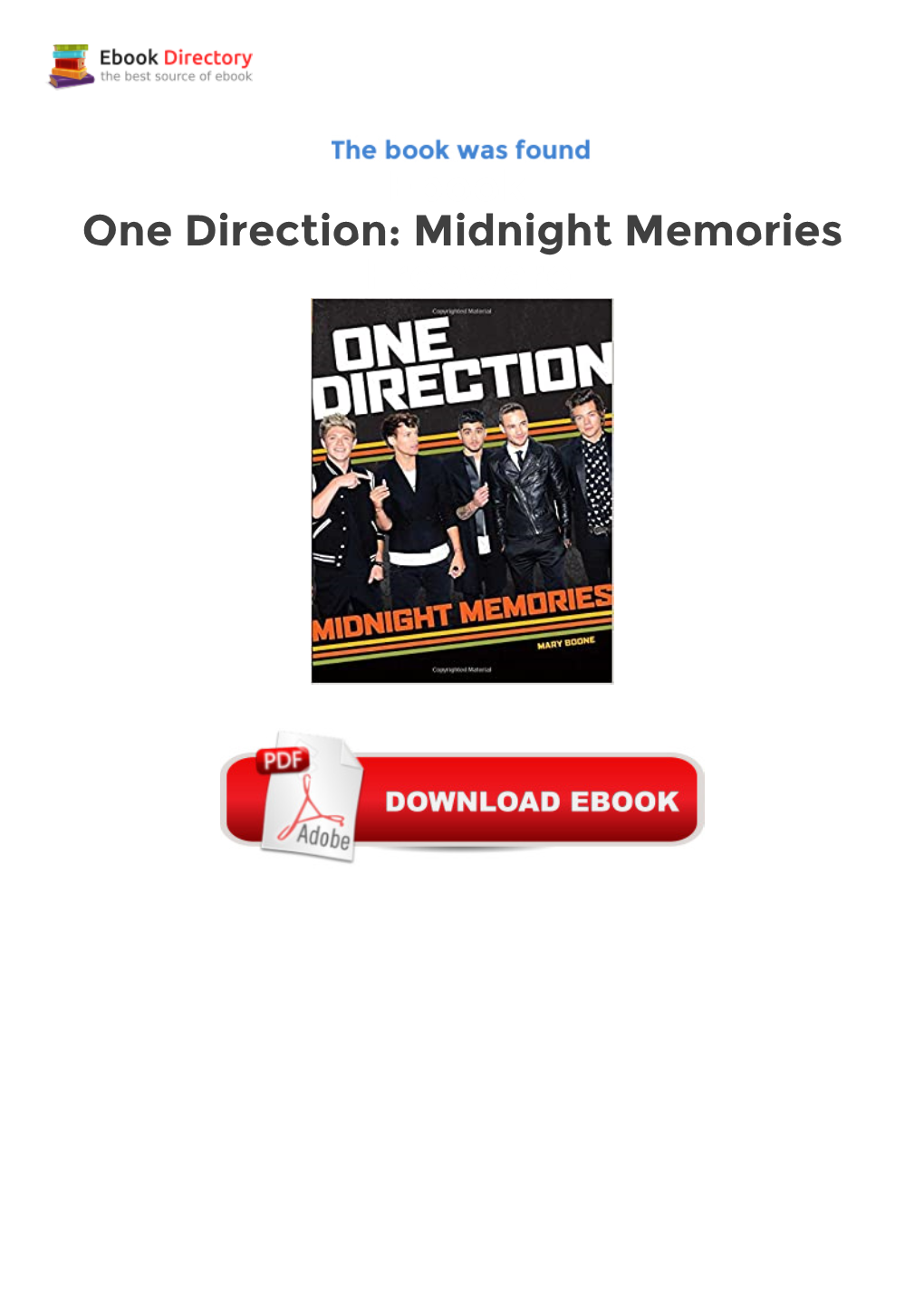 Ebook One Direction: Midnight Memories Freeware the Boys Are Back in Town with Their Third No