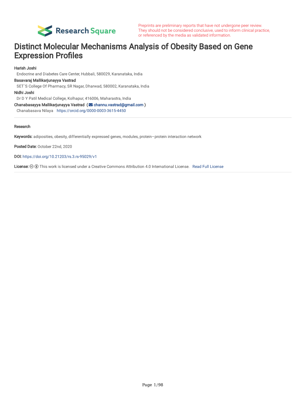 Distinct Molecular Mechanisms Analysis of Obesity Based on Gene Expression Profles