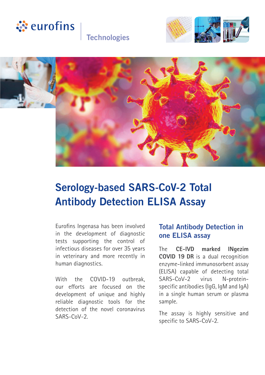 Serology-Based SARS-Cov-2 Total Antibody Detection ELISA Assay