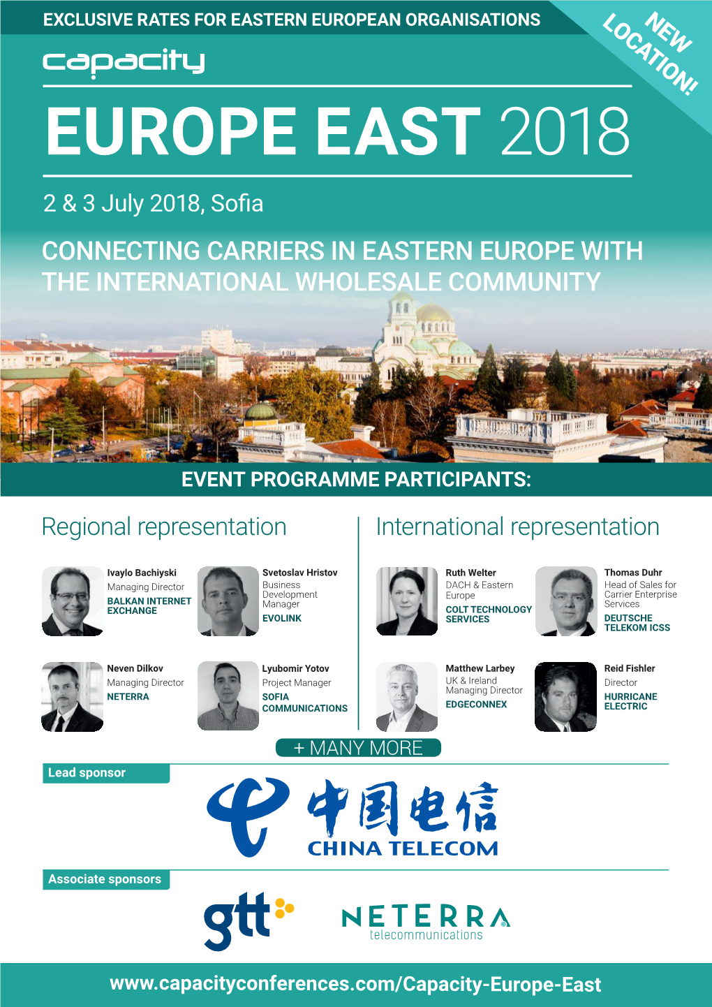 EUROPE EAST 2018 2 & 3 July 2018, Sofia CONNECTING CARRIERS in EASTERN EUROPE with the INTERNATIONAL WHOLESALE COMMUNITY