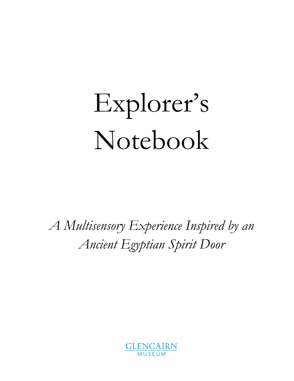 Spirit Door Explorer's Notebook