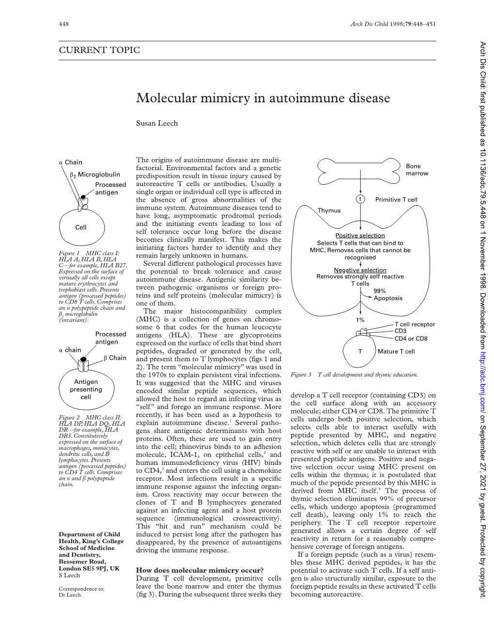 Molecular Mimicry in Autoimmune Disease