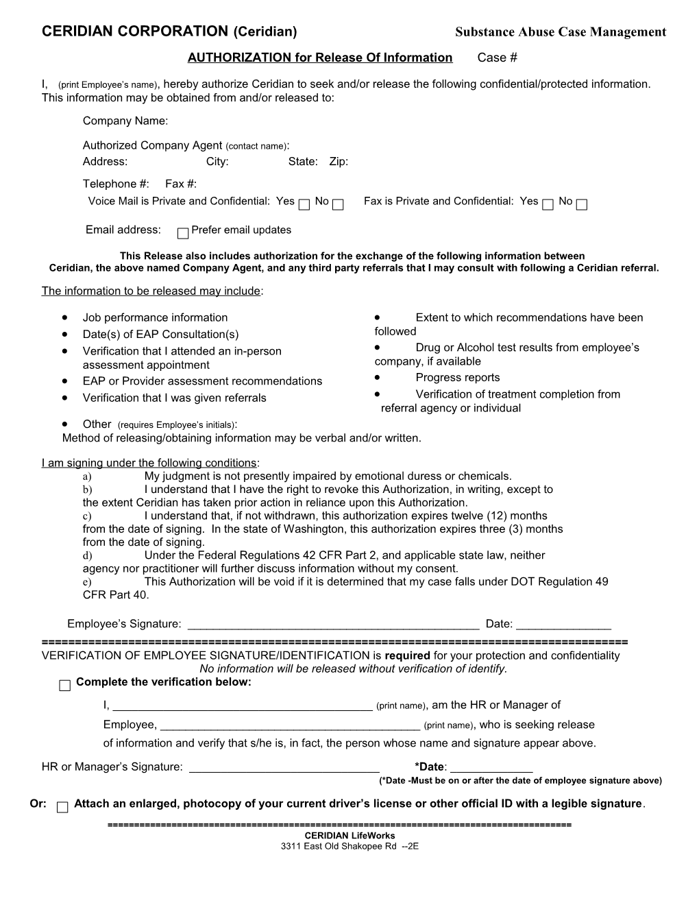 Ceridian - SACM Authorization for Release