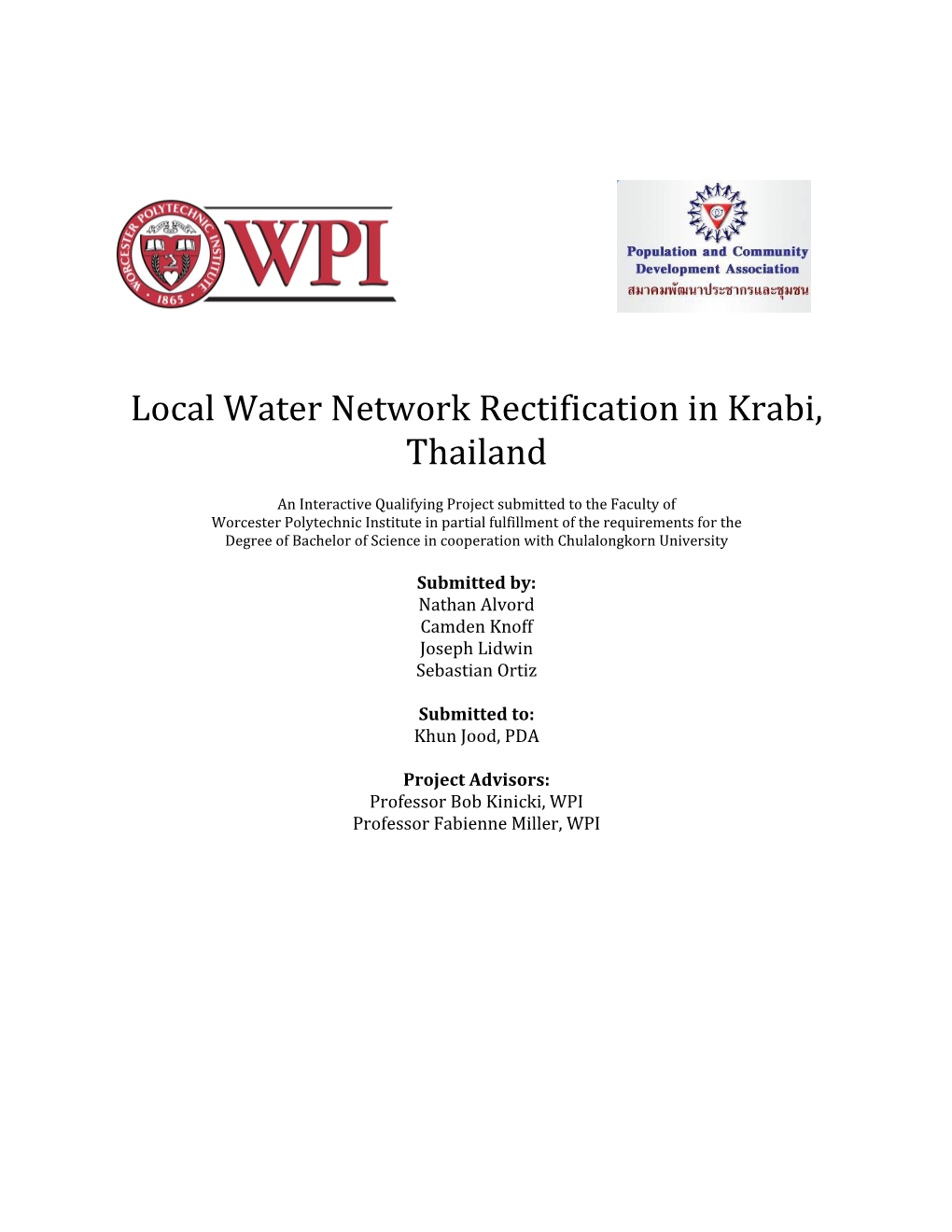 Local Water Network Rectification in Krabi, Thailand