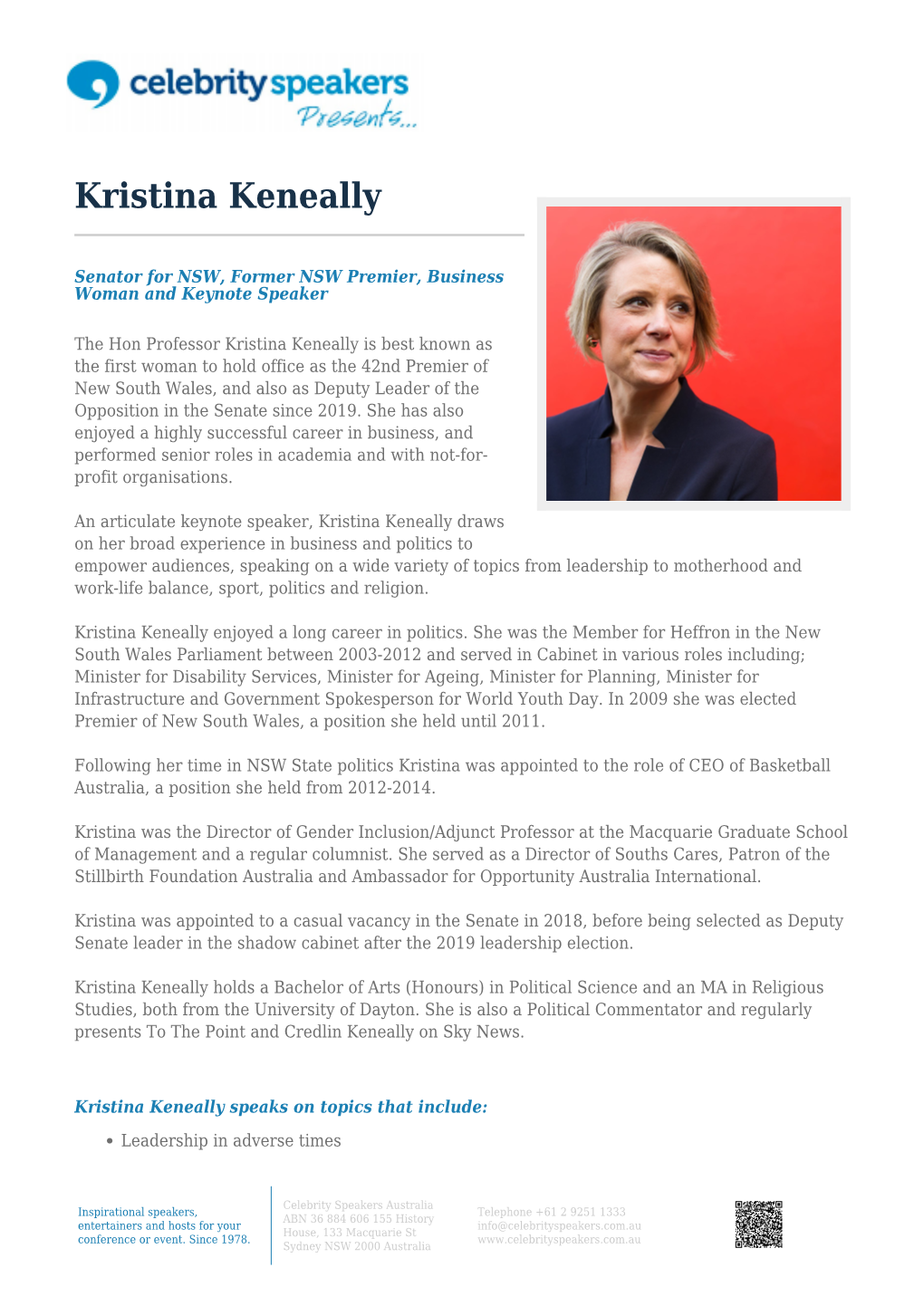 Kristina Keneally