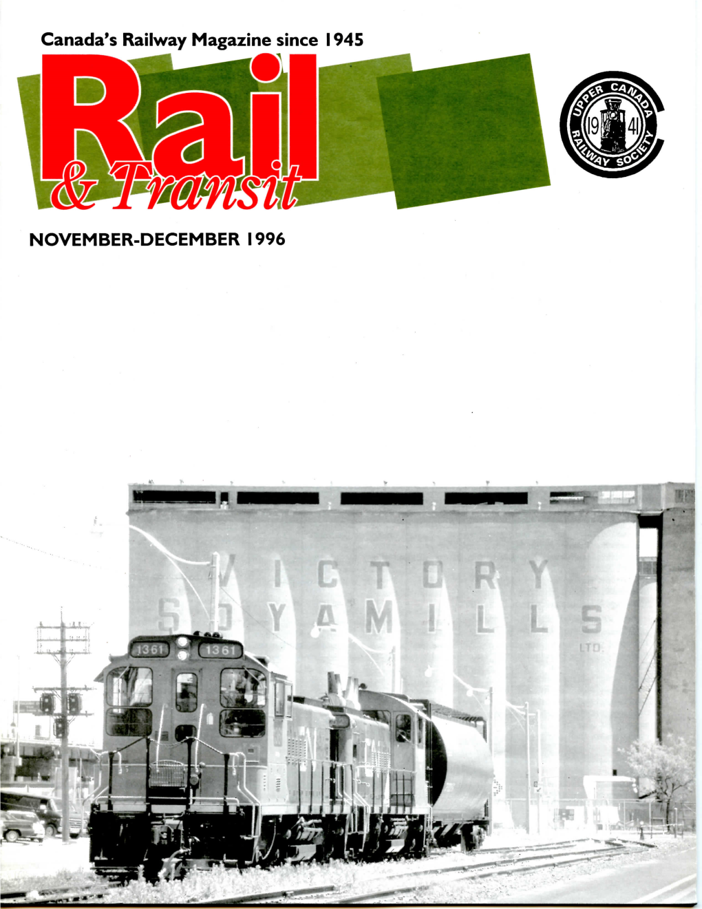 Canada's Railway Magazine Since 1945 NOVEMBER-DECEMBER 1996