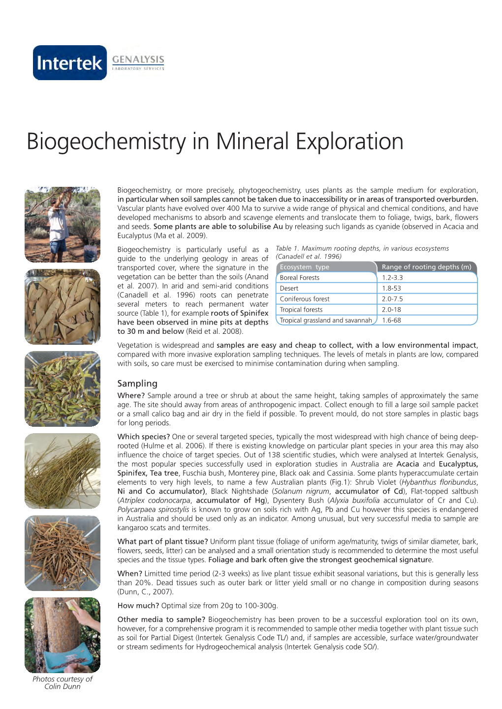 Biogeochemistry in Mineral Exploration