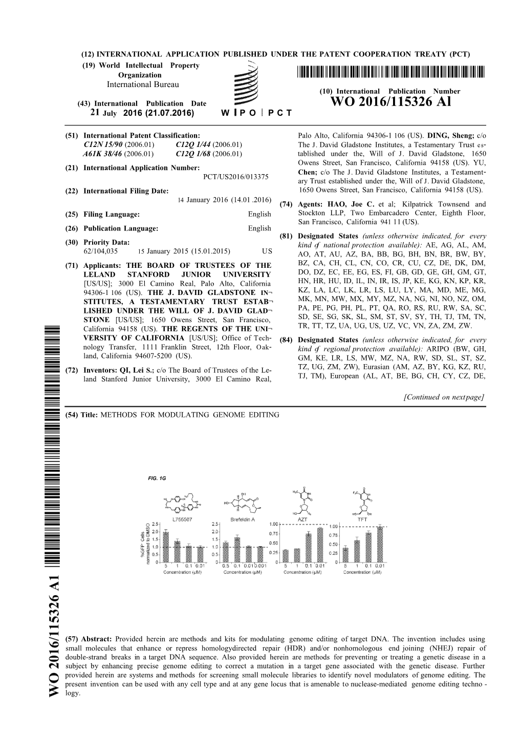 WO 2016/115326 Al July 2016 (21.07.2016) W P O P C T