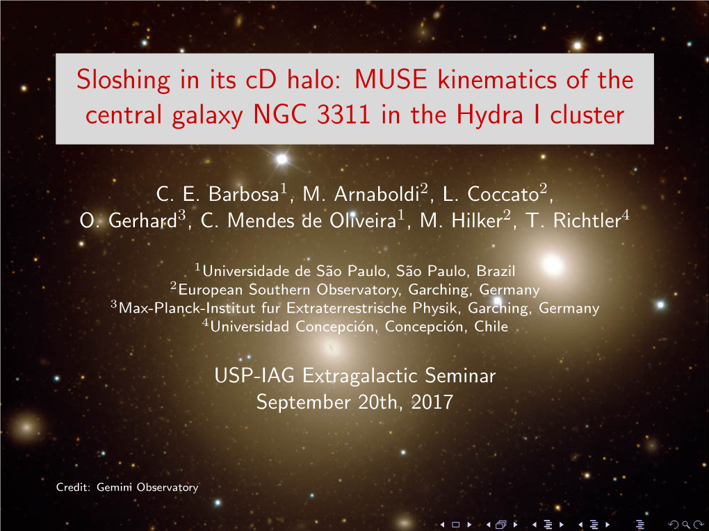 Sloshing in Its Cd Halo: MUSE Kinematics of the Central Galaxy NGC 3311 in the Hydra I Cluster