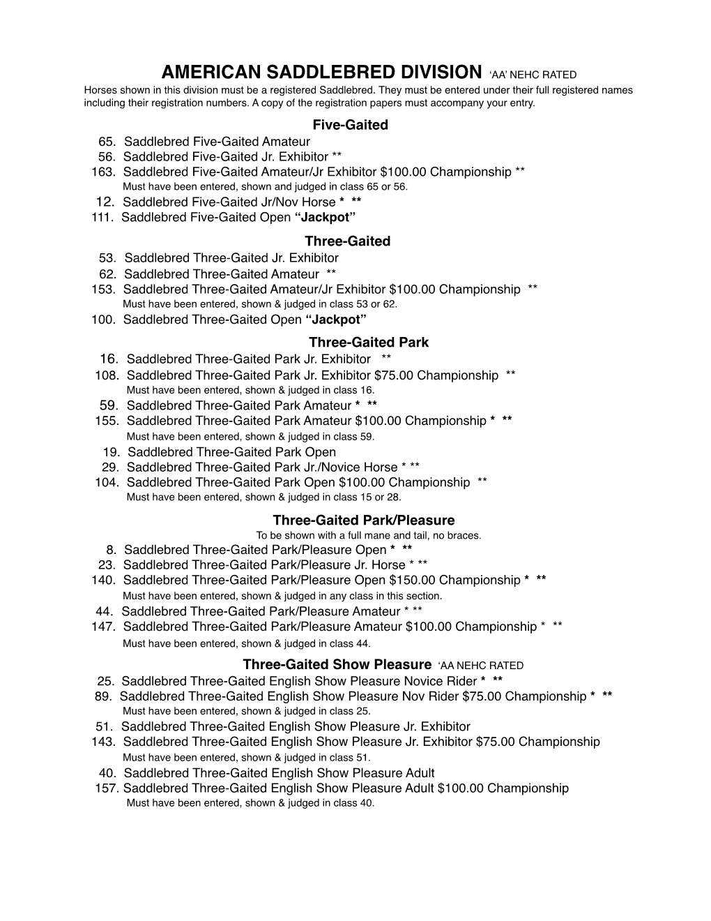 Gbchs Class Divisions W:Specs 2019