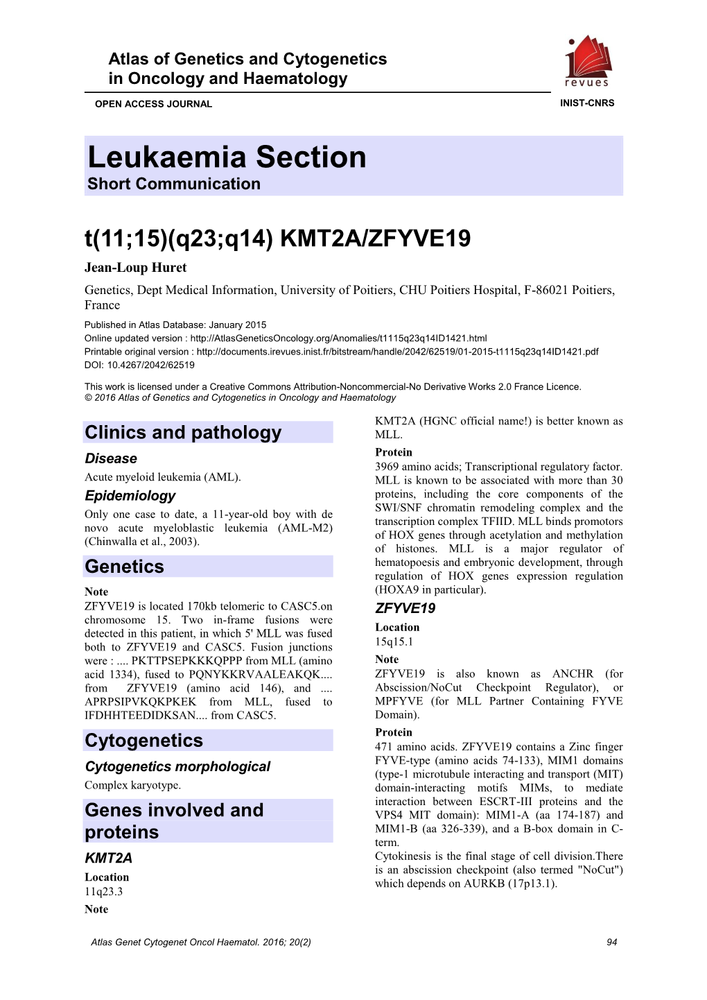 Leukaemia Section