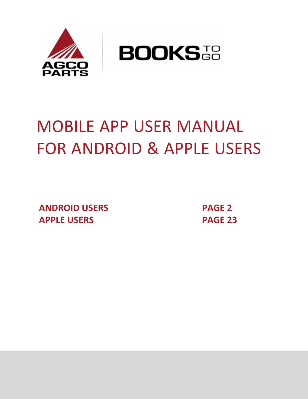 Parts Books User Guide DOWNLOAD