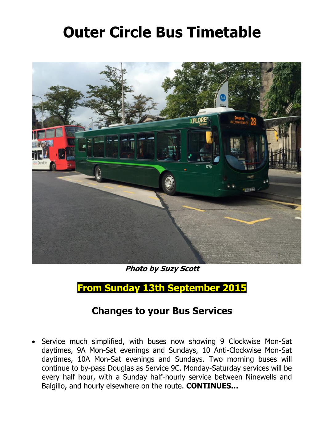 Outer Circle Bus Timetable