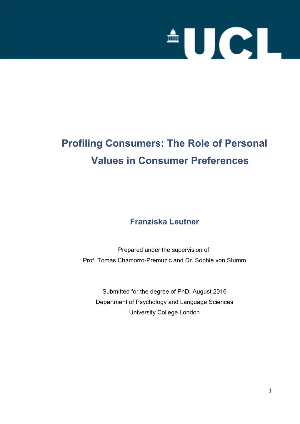 The Role of Personal Values in Consumer Preferences