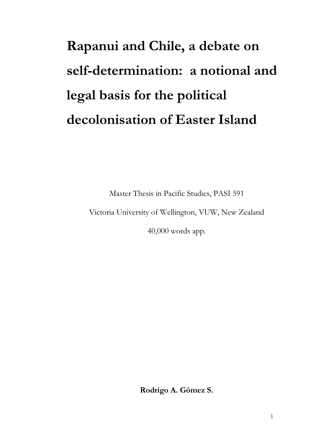 Master Thesis in Pacific Studies, PASI 591