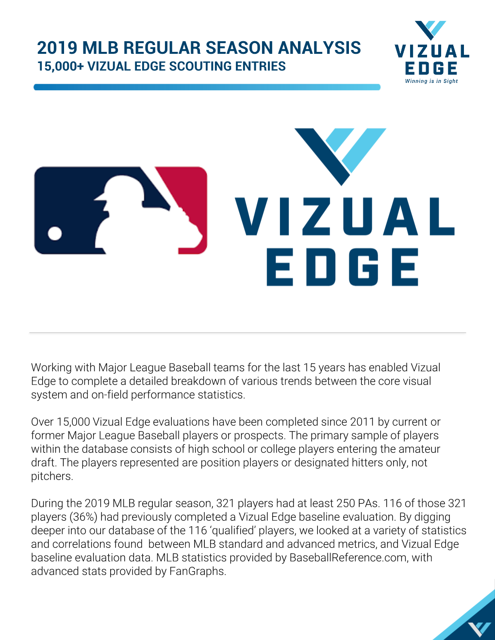 2019 Mlb Regular Season Analysis 15,000+ Vizual Edge Scouting Entries