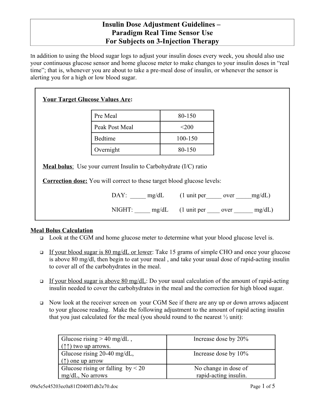 Dose Adjustment Guidelines Retrospective Log Review (Control Group)