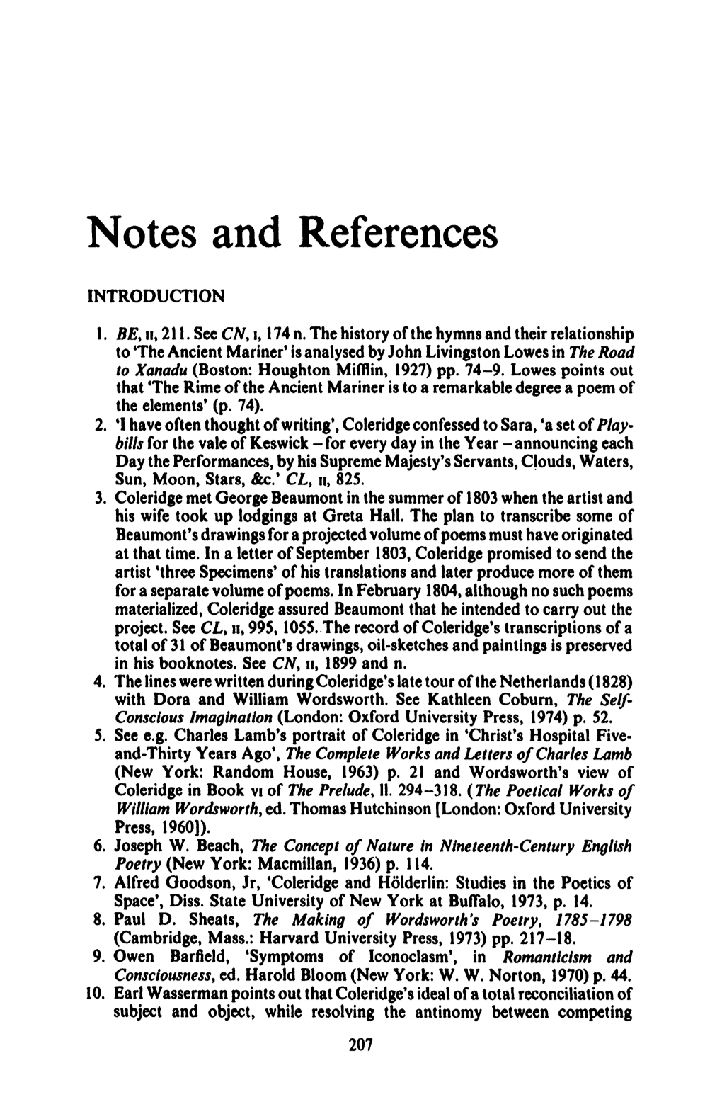 Notes and References