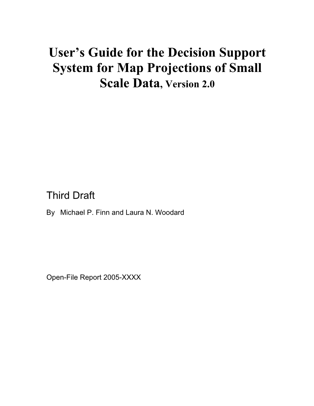 User S Guide for the Decision Support System