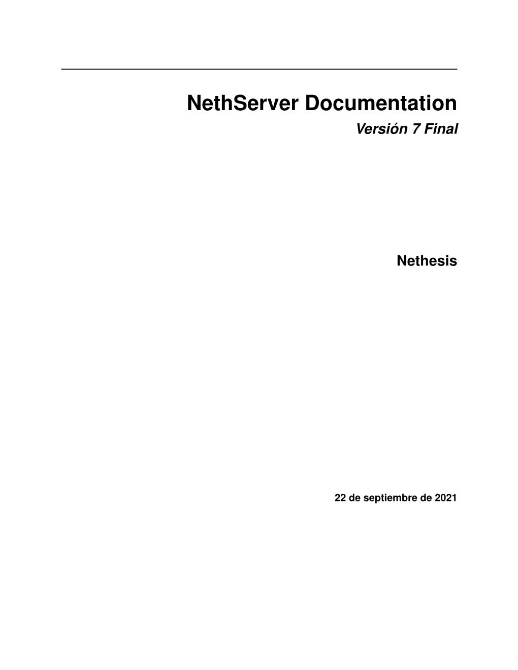 Nethserver Documentation Versión 7 Final