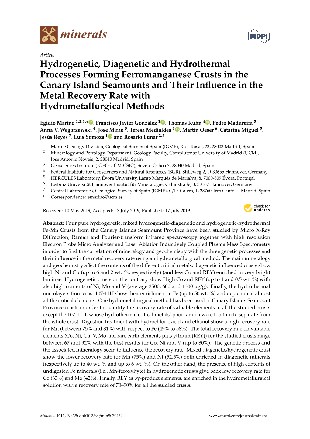 Hydrogenetic, Diagenetic and Hydrothermal Processes Forming Ferromanganese Crusts in the Canary Island Seamounts and Their Influ