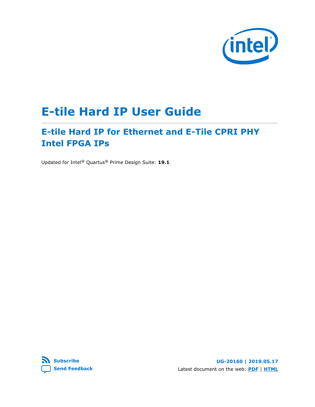 E-Tile Hard IP for Ethernet Intel FPGA IP User Guide