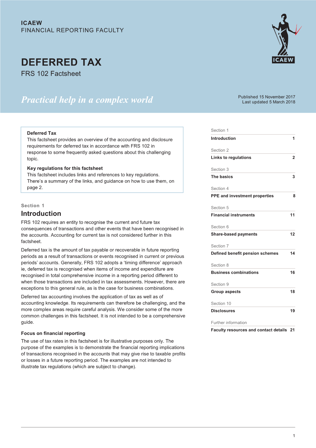 FRS 102 Deferred Tax Factsheet