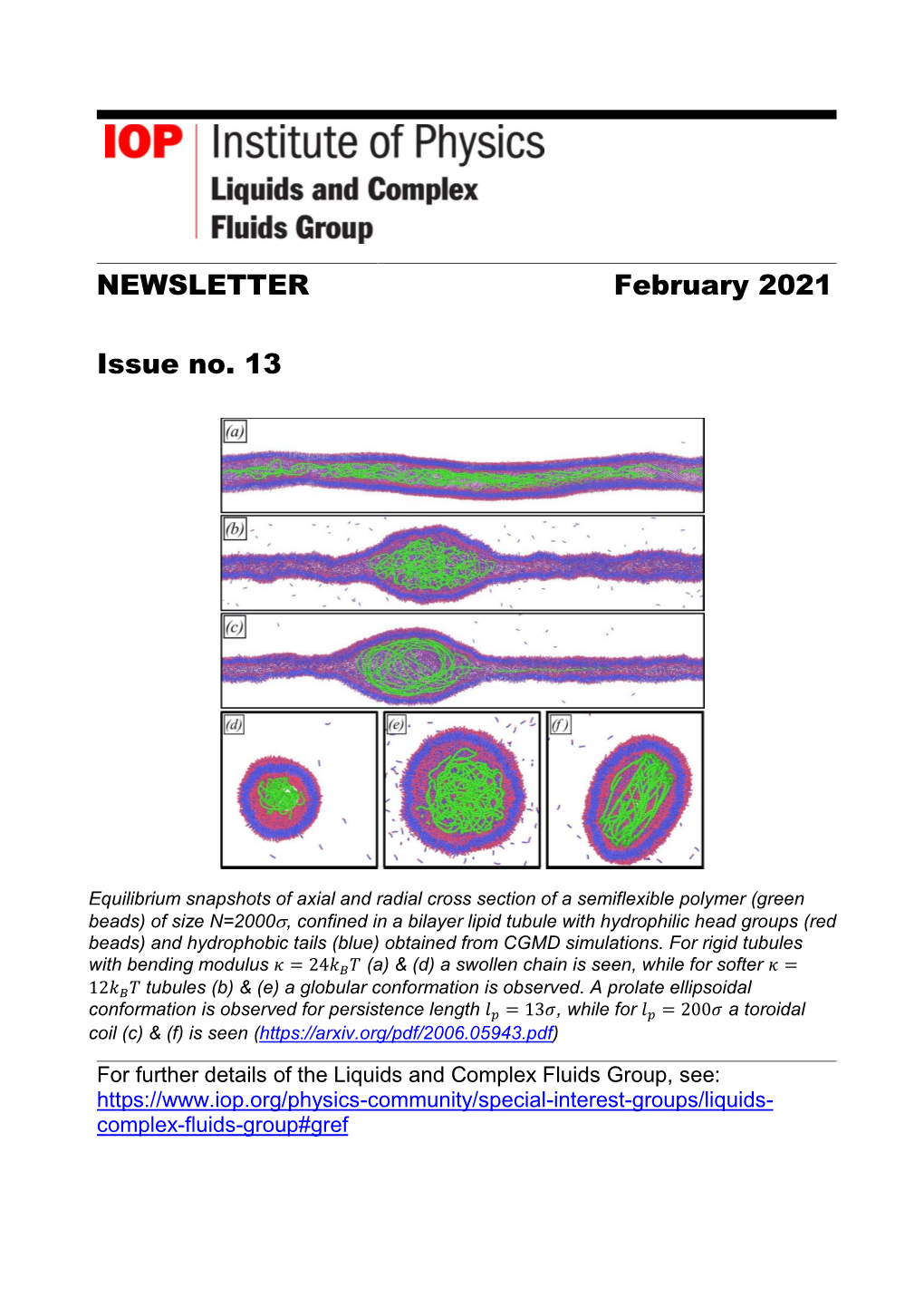 NEWSLETTER Issue No. 13 February 2021