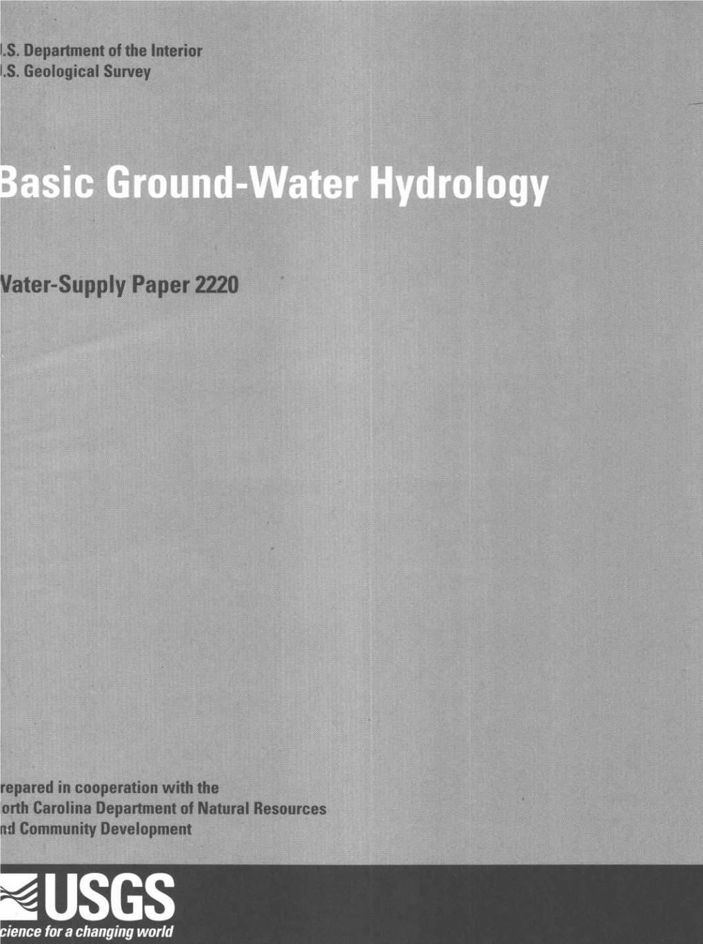 Basic Ground-Water Hydrology
