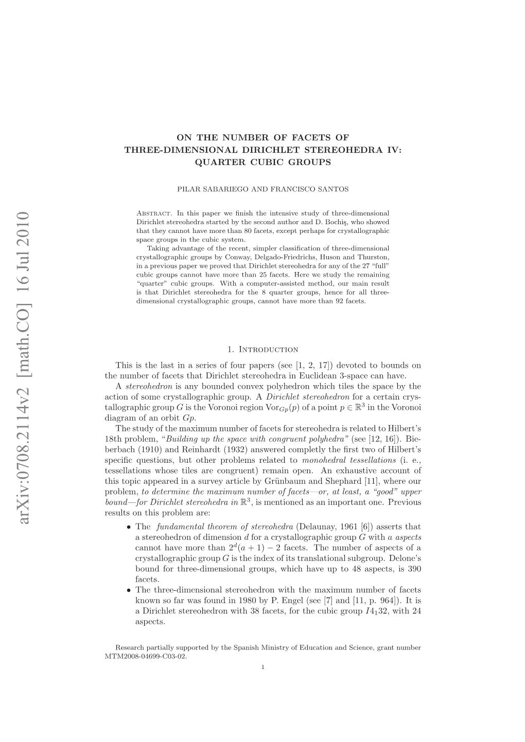 On the Number of Facets of Three-Dimensional Dirichlet Stereo- Hedra III: Full Cubic Groups