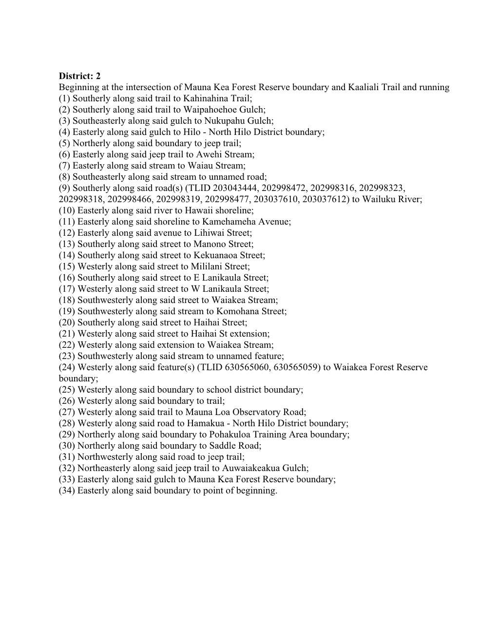 District 2 Boundaries