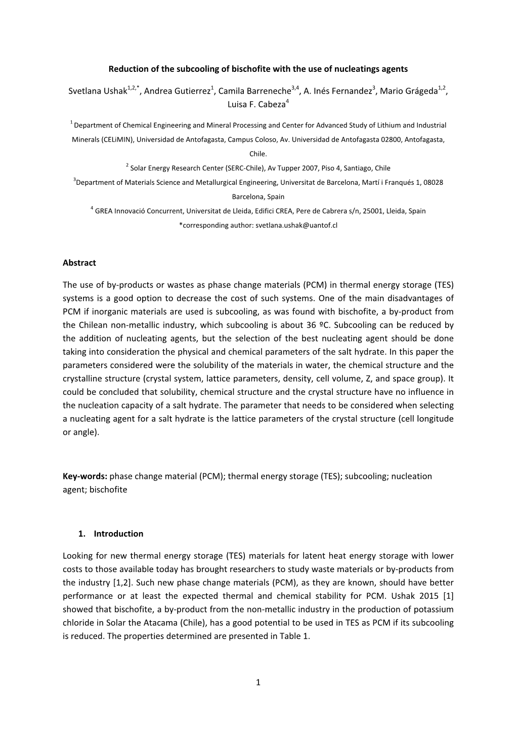 1 Reduction of the Subcooling of Bischofite with the Use Of