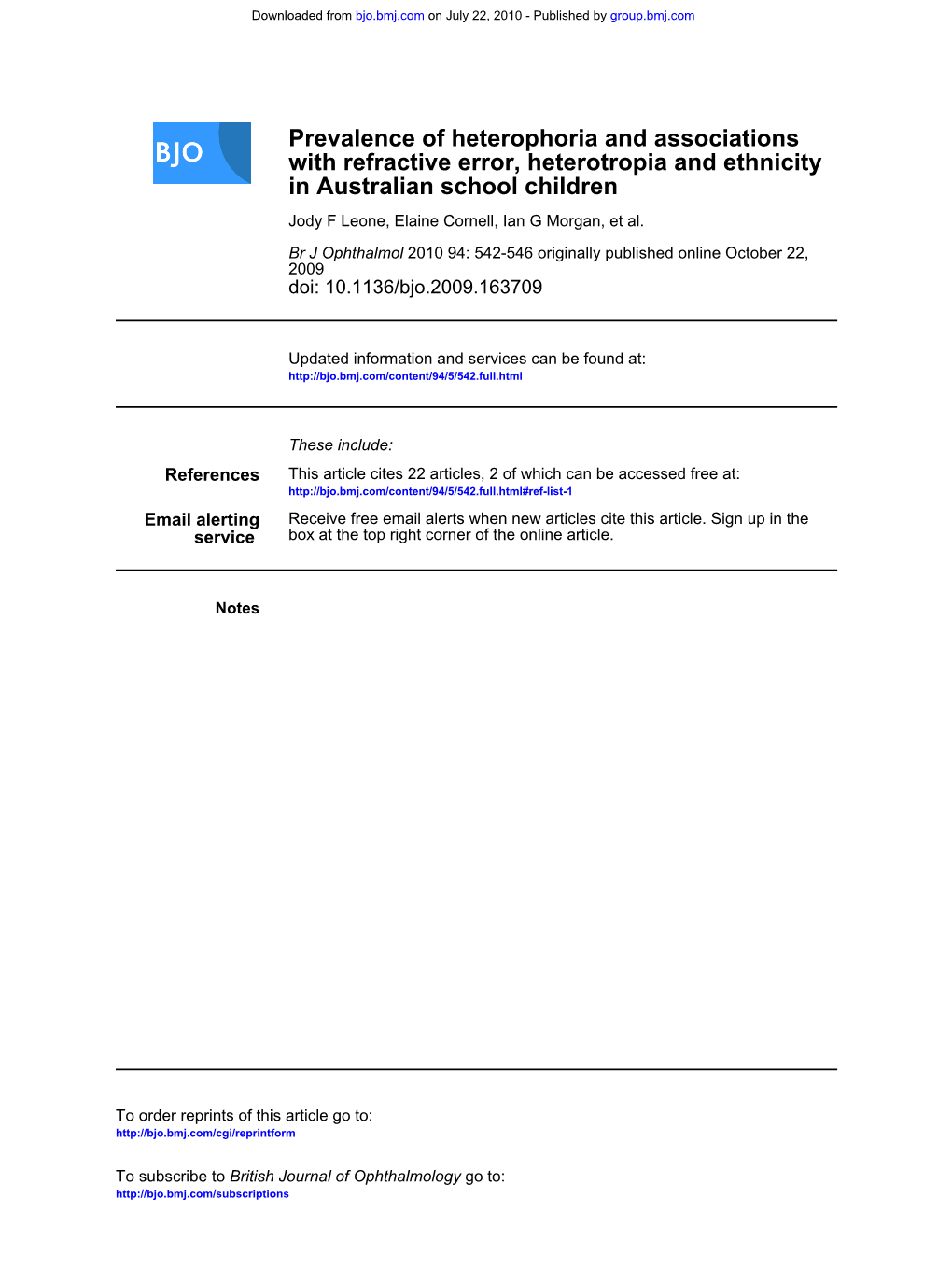 In Australian School Children with Refractive Error, Heterotropia And