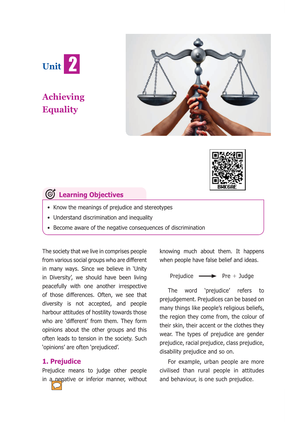 Unit 2 Achieving Equality