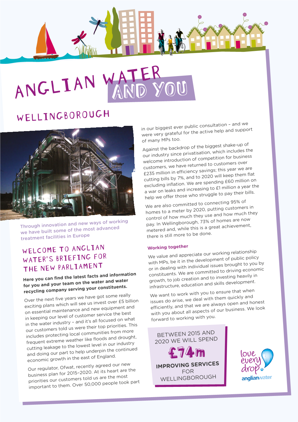 ANGLIAN WATERAND YOU WELLINGBOROUGH in Our Biggest Ever Public Consultation – and We Were Very Grateful for the Active Help and Support of Many Mps Too