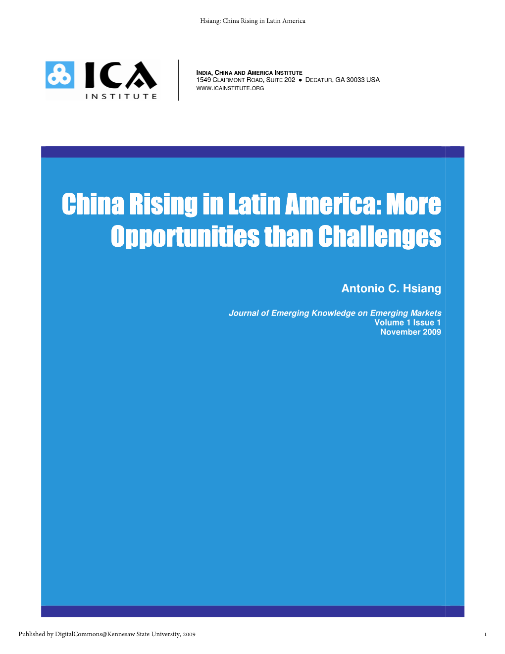 China Rising in Latin America
