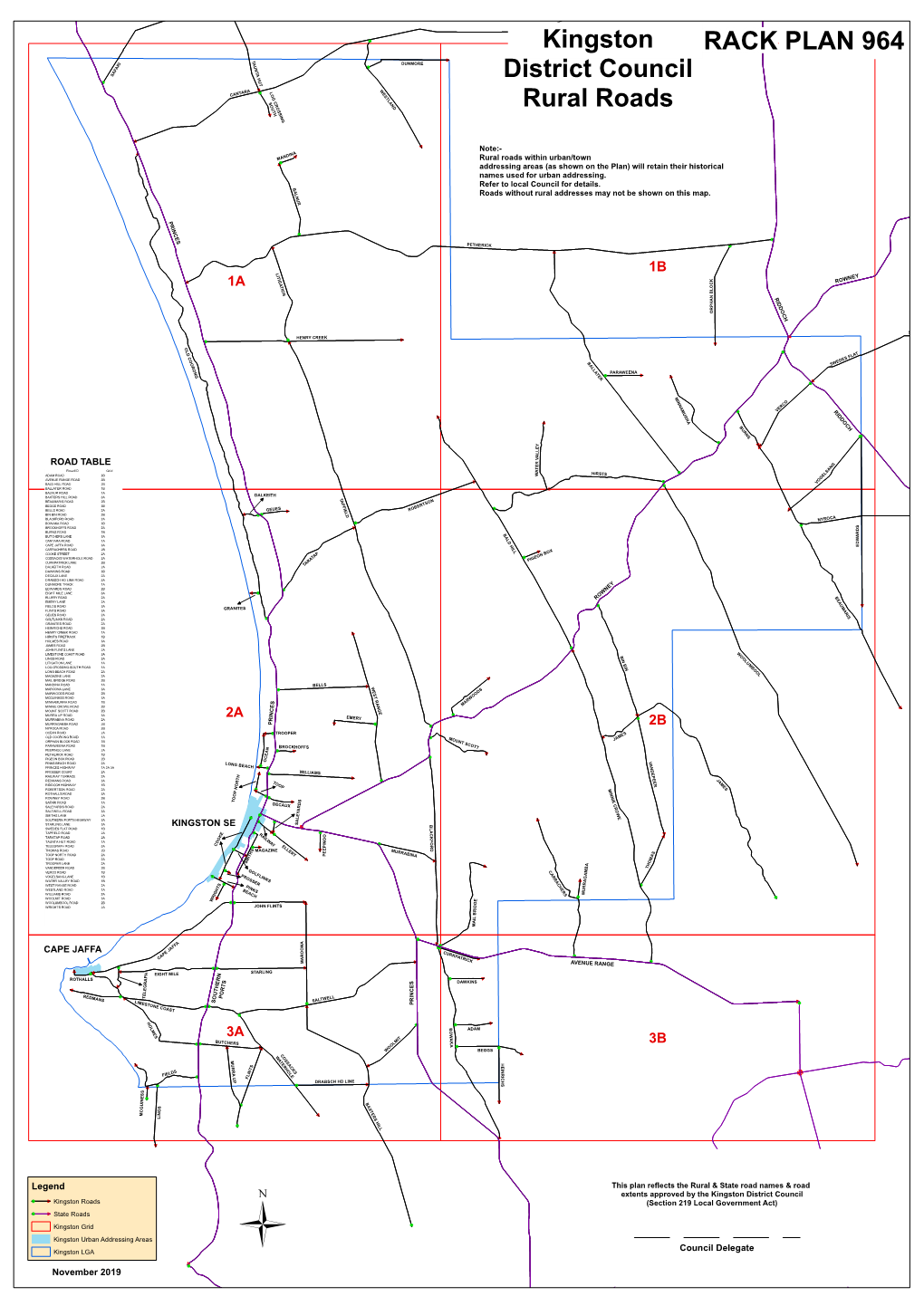 Kingston District Council Rural Roads Rack Plan