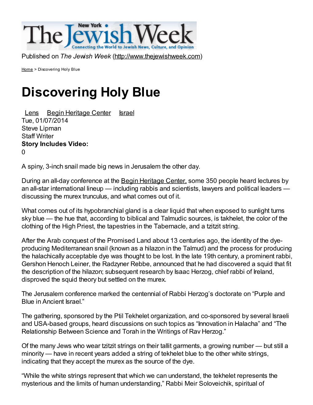 Discovering Holy Blue