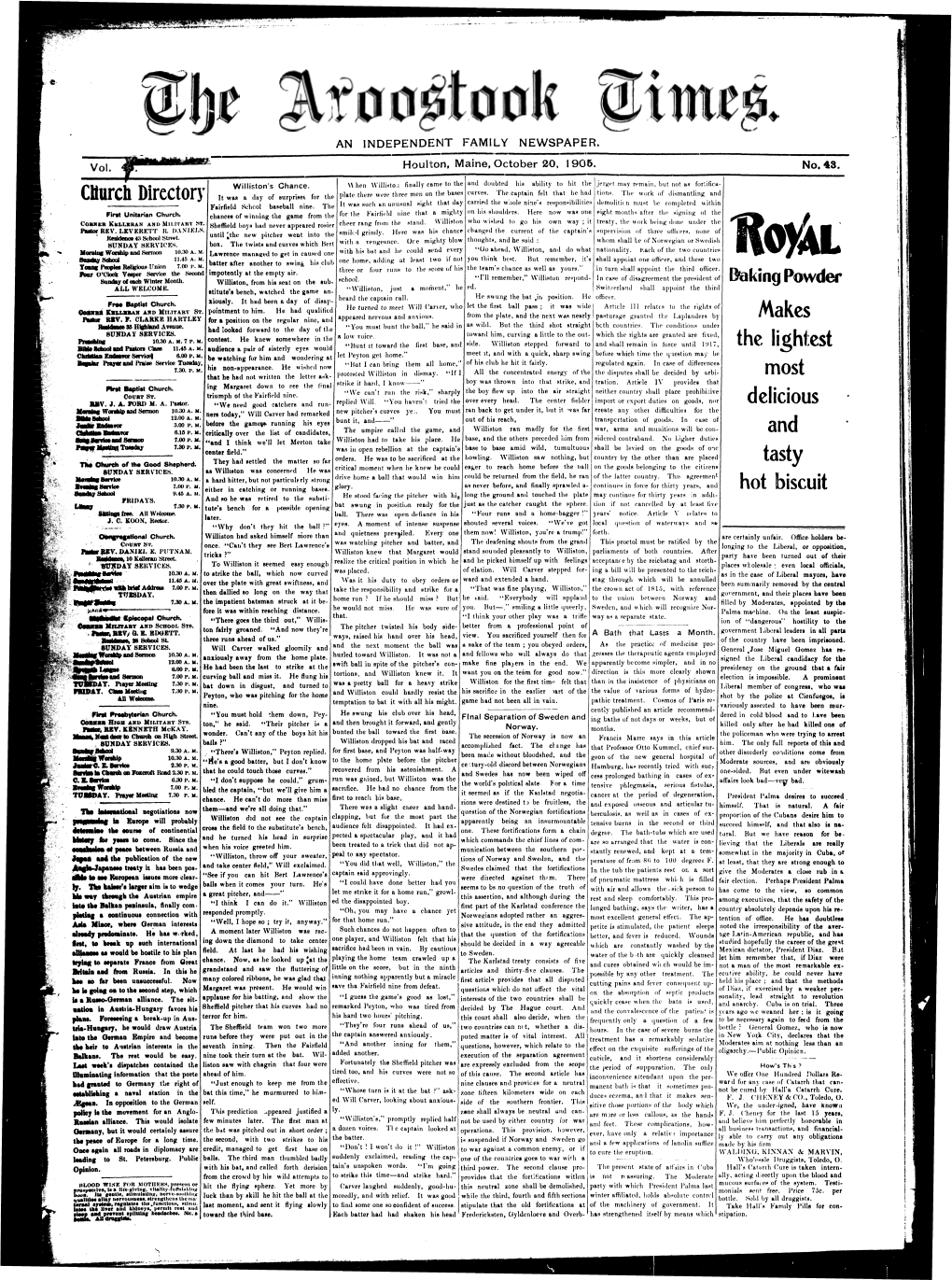 The Aroostook Times, October 20, 1905