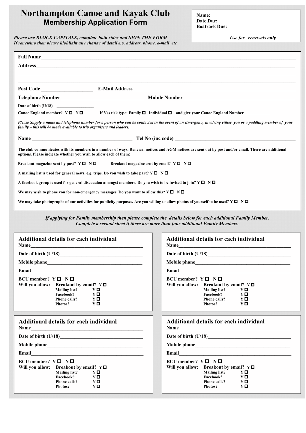 Membership Form