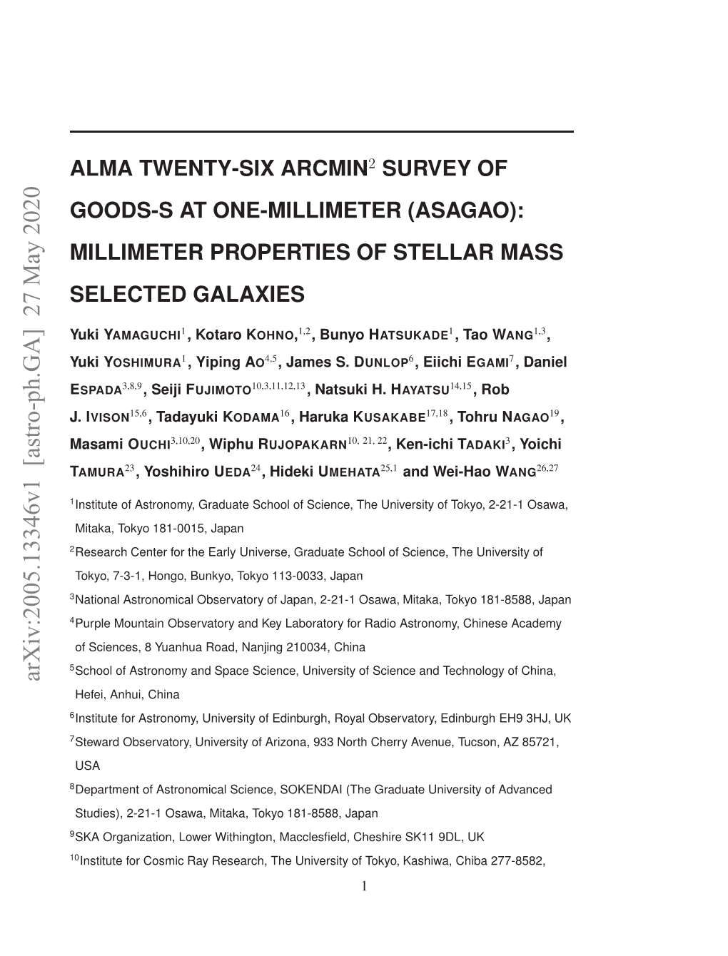 (Asagao): Millimeter Properties of Stellar Mass Selected Galaxies