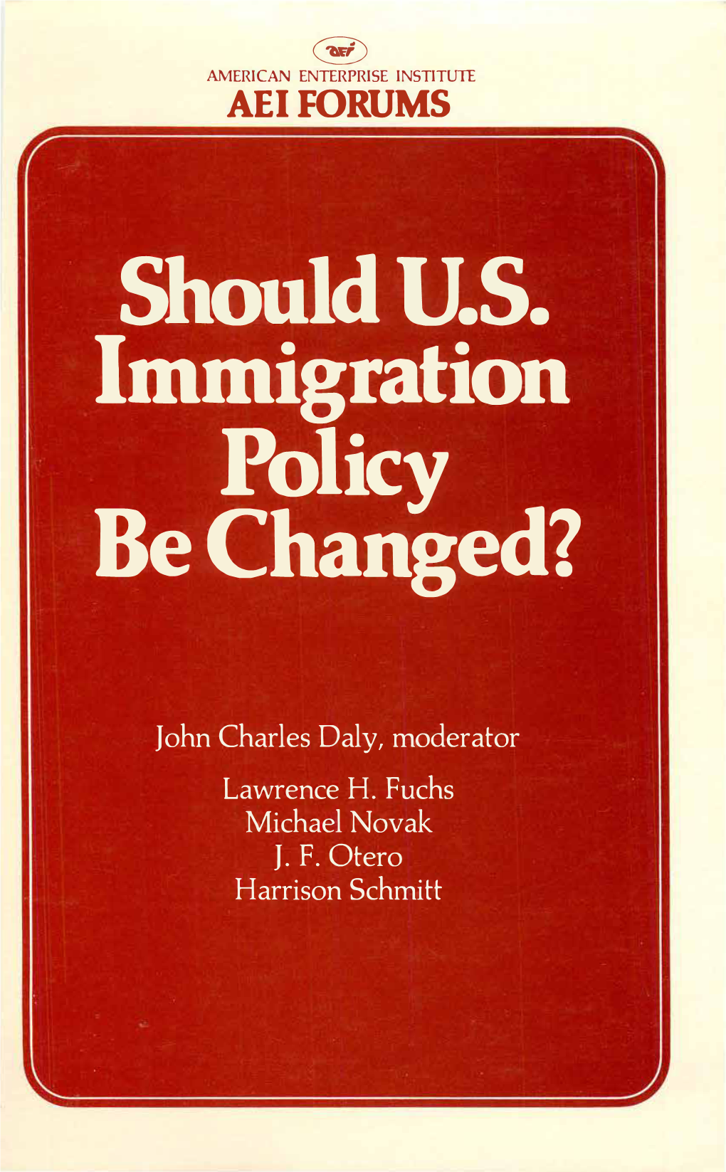 Should U.S. Immigration Policy Be Changed?